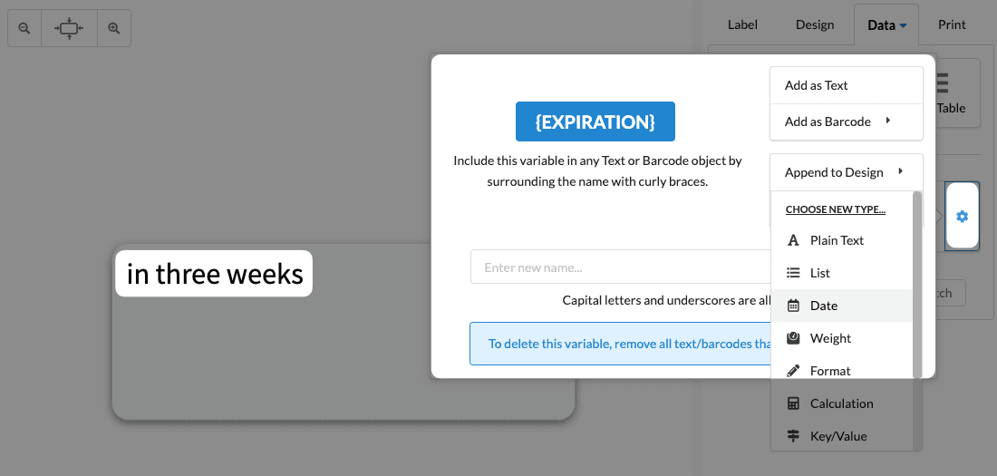 change existing variable type