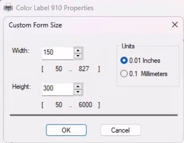 page form size