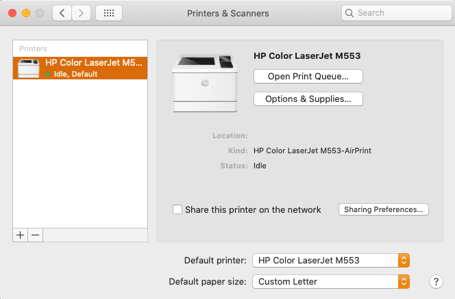system printer